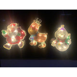 Christmas Led Window Light Decorations Fastened With Suction Cup Or Hook, Battery Operated With On/Off Switch (Holiday T