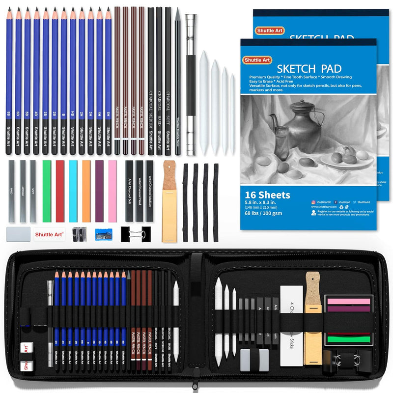 Drawing Kit, 52 Pack Drawing Pencils Set, Professional Drawing Art Kit With Sk