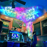 3D Thunder Cloud LED Ceiling Lights Music Sync Multicolor Gaming Room Decor