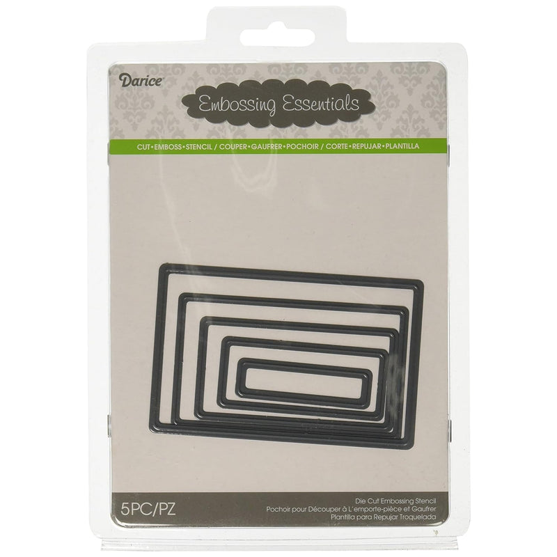 D2014-76 Embossing Essentials Dies, Nesting Rectangles, 5-Pack