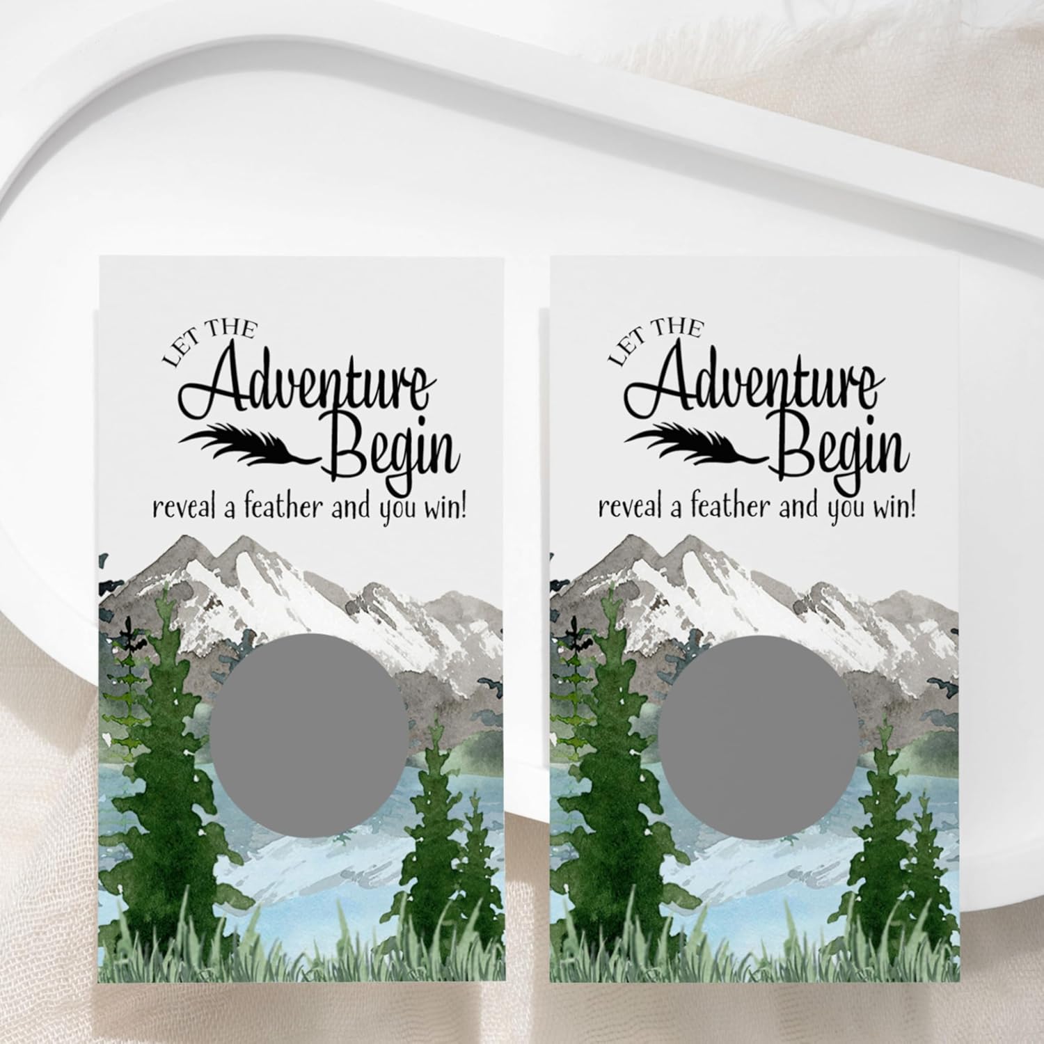 Baby Shower Games For Boy - 30 Cards - Fun Scratch Off Game For Guest Prizes, Gender Reveal Activities Or Favors Ideas, Adventure Awaits Theme