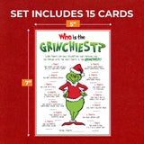 15 Who Is Most Like The Grinch Game Cards- Fun & Easy For Family Christmas Holiday Office Friends Church Party, Supplies, Activity, Decorations