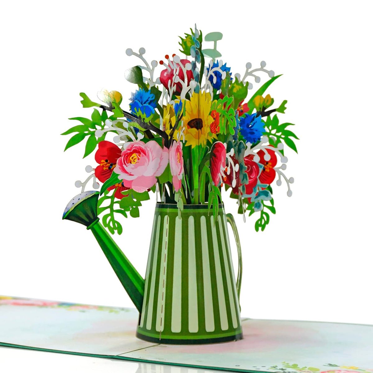 Cutpopup Mothers Day Card, Flower Card, Birthday 3D Greeting Card For Women, Grandma, Mom, Wife (Watering Can Flowers)