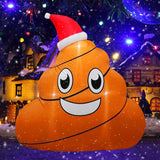 4Ft Inflatable Christmas Poop Decoration Blow Up Built-In Led For Holiday Lawn Yard Garden Home Indoor Outdoor Party