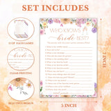 Wildflowers Wedding Games, 25 Guest Party Pack, 5X7 Inches, Adults, Female, Manual Operation