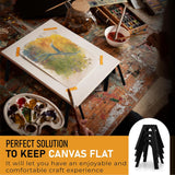 Splashncolor 4 Pack Canvas Stand - For Acrylic Pouring Masters Ready To Pour Acrylic Paint, Riser Up To Medium Canvas For Painting, Pour Painting Stand For Cups And Painting Supplies (Black, 3 Inches)
