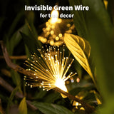 Fiber Optic Fairy Lights Battery Operated, 33Ft 60 Led Mini Firework String Lights With Timer, Green Wire Christmas Tree
