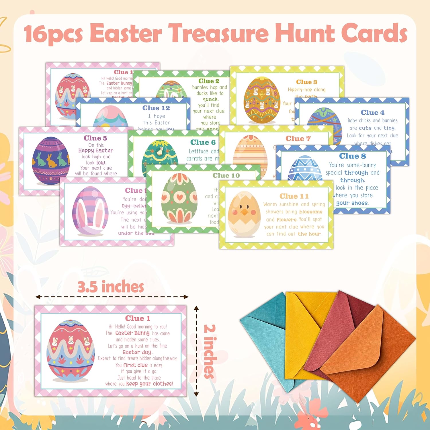 Easter Scavenger Hunt Games, Easter Treasure Hunt Clues Game Cards, Easter Party Games For Adults Friend Groups, Easter Party Decorations Supplies Favors?01
