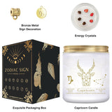 Capricorn Zodiac Sign Candles Gift, Zodiac Crystals Candles Jar, Astrology Lavender Scented Soy Stones Candles Best Friends Gifts For Women Men Sister Brother Funny Birthday Gift…