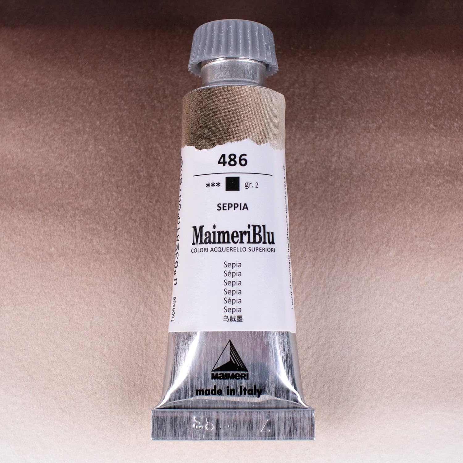 MaimeriBlu 12ml Single-Pigment Watercolor Paint - Sepia PY164 Professional Watercolor Paint - Lightfast and Transparent Watercolor Paint Tube for Artists