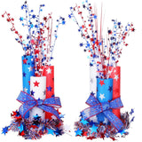 4Th Of July Foam Firecracker Diy Kits Patriotic Decorations Include Red White Blue Foam Noodles Stars Branches Sticker Ribbon Tinsel Garland For Independence Day Memorial Day Home Party Decor