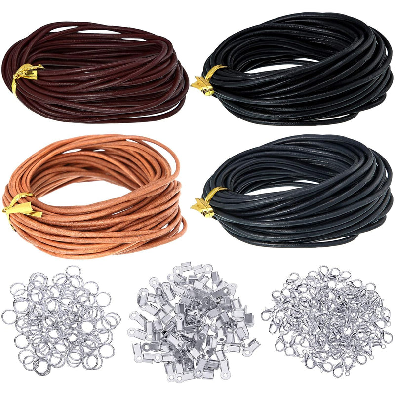 Leather Cord For Jewelry Making Kit, 24 Meters 2 Mm Wide Leather Cord Leather