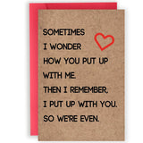 Funny Anniversary Card Gifts For Couples Husband Wife, Sweet Valentine'S Day Gift For Men Women Him Her