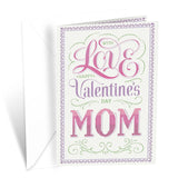 Mom Valentine'S Day Card, Made In America, Eco-Friendly, Thick Card Stock With Premium Envelope 5In X 7.75In, Packaged In Protective Mailer (Embroidery)