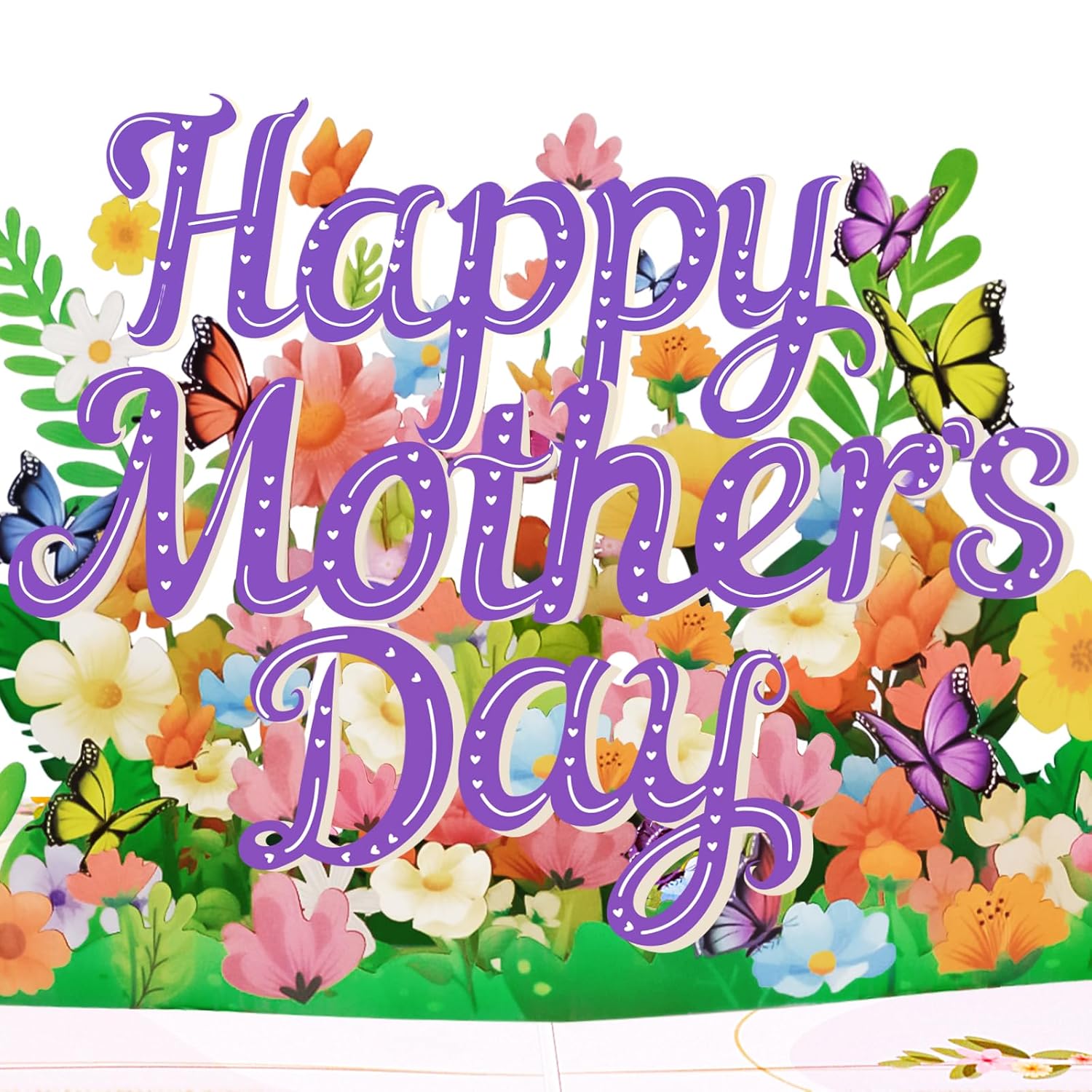 Mothers Day Pop Up Card For Mom, Happy Mothers Day 3D Floral Flower Pop Up Greeting Card With Envelope - 8"X6" Handcrafted Mother'S Day Cards Gift For Grandma Women Wife