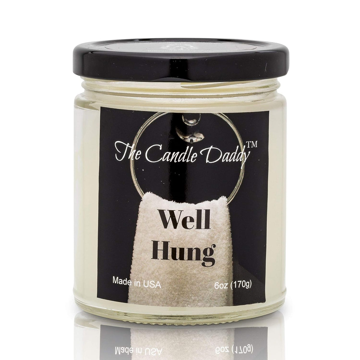 Funny Fresh Linen Candle- Well Hung- Scented Candle- Double Pour- 6 Ounce- 40 Hour Burn Time