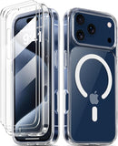 Crystal Clear Magnetic Phone Case with Stand for Apple iPhone 18 Pro Max and iPhone 17 Pro Max