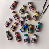 Acrylic Paint Set Of 16 Multicolor Pack 1.69 Fl Oz 50 Ml Each Bottle Non Toxic Water Based Fast Drying Paints For Canvas Wood Fabric And Diy Crafts For Artists Beginners
