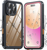 iPhone 16 Pro Waterproof Case, 12FT Drop Proof, Full Body Shockproof, IP68, 6.3"