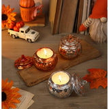 Pumpkin Shaped Candle, Fall Farmhouse Decoration, Autumn Pumpkin Spice Scented Set, Thanksgiving Candle Gift(3 X 4.5Oz)