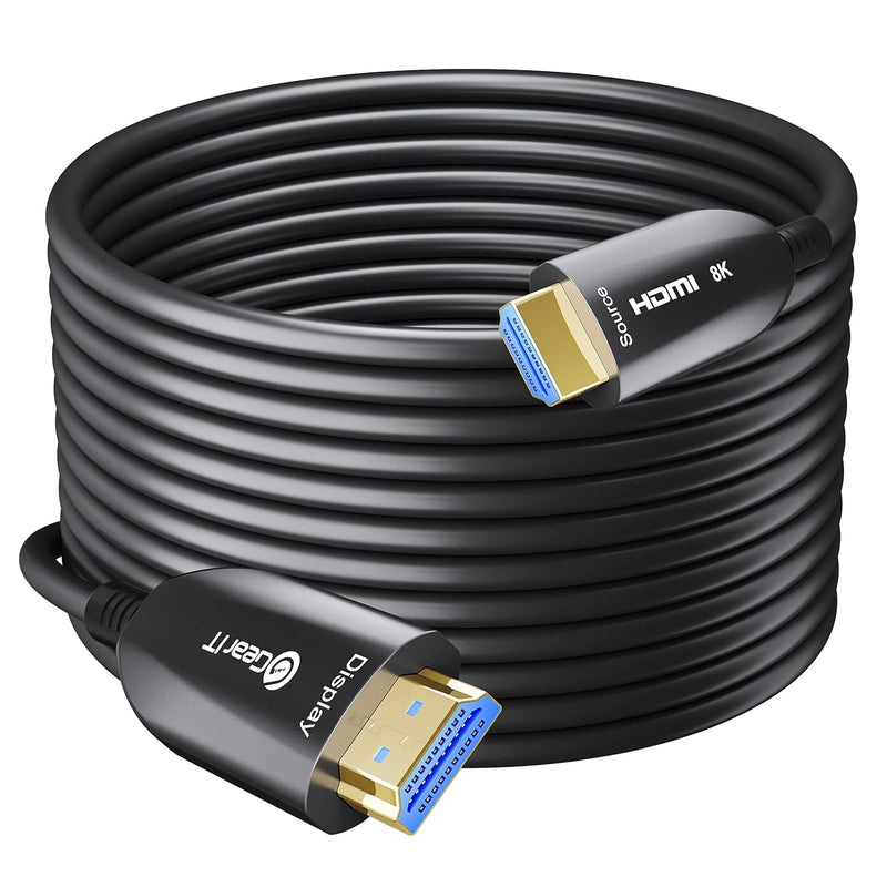 GearIT 8K HDMI Cable Fiber Optic HDM1 2.1 (50ft) Ultra High Speed 48Gbps, Supp