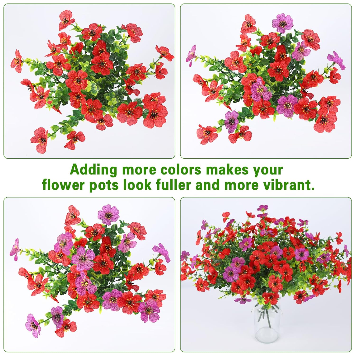50Pcs Violet Artificial Flower Heads For Crafts - Detachable Silk Fake Flower Blooms & Mini Floral Heads Bulk For Diy Floral Crafts, Wreath Making, Wedding Decor & Artificial Plant Replacement (Red)