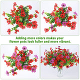 50Pcs Violet Artificial Flower Heads For Crafts - Detachable Silk Fake Flower Blooms & Mini Floral Heads Bulk For Diy Floral Crafts, Wreath Making, Wedding Decor & Artificial Plant Replacement (Red)