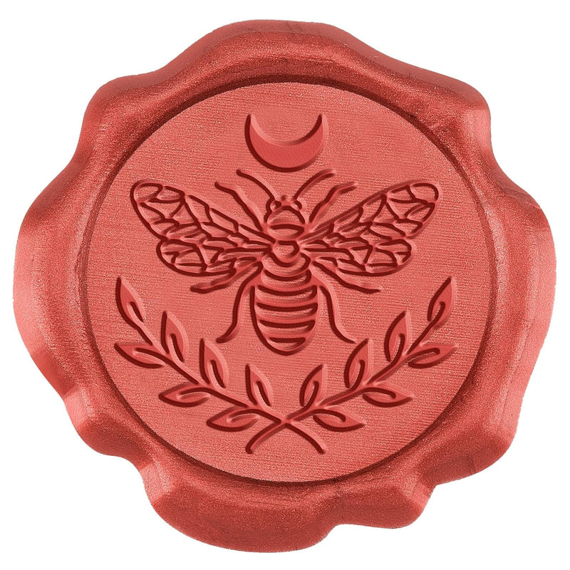 50Pcs Red Wax Seal Stickers Bee Self Adhesive Wax Seal Stamp Stickers Moon Pla