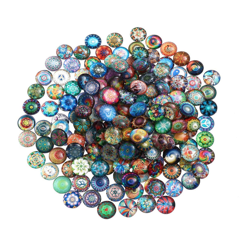 Dangle Earrings 200Pcs Round Glass Mosaic Tiles Mixed Mosaic Glass Pieces For