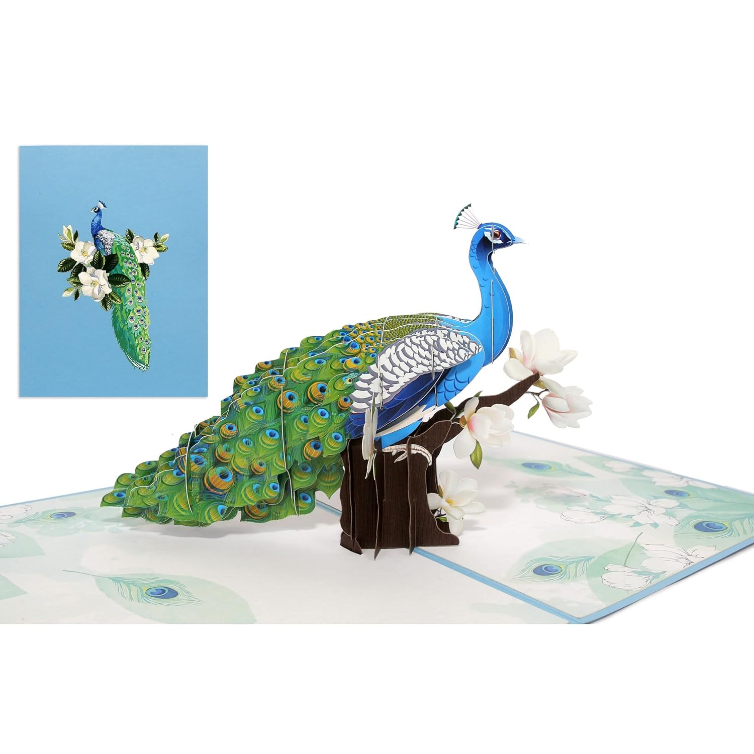 Elegant 3D Peacock Pop-Up Card – Handmade Greeting Card With Floral Perch & Vibrant Feathers – Perfect For Birthdays, Anniversaries, Thank You Notes & Special Occasions, A22