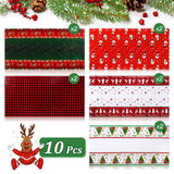 10 Pcs Christmas Plastic Tablecloth Disposable Christmas Party Tablecloth Decorations 54 X 108 Inch Snowflakes Waterproof Plastic Rectangular Table Cover For Merry Christmas Part