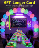 4 Pack 45W LED Black Light Bar UV Flood Light with Switch for Glow Party Halloween Neon Decor