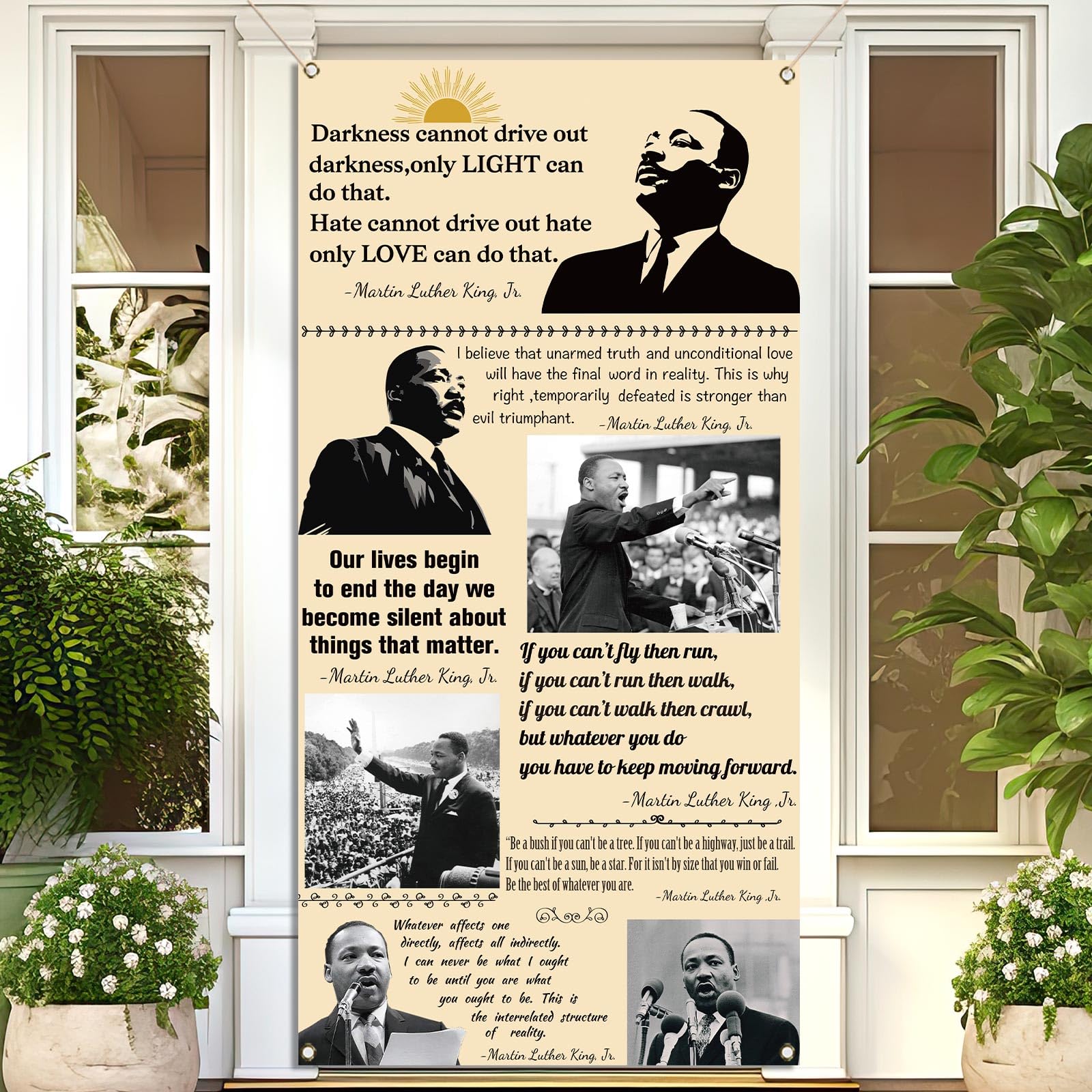 Martin Luther King Jr. Door Cover History Famous Quote MLK Day Decorations School Classroom Office Door Decor
