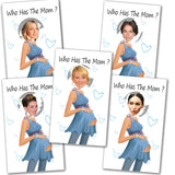 33 Cute Baby Shower Games - Scratch Off Lottery Ticket Raffle Cards Baby Shower Game - Who Has The Mom - 33 Sheets