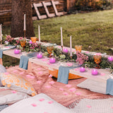 500Pcs Artificial Rose Petals With 24Pcs Steady Flameless Tea Lights Candles (Pink Lights With Pink Rose Petals)