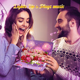 Anniversary Card With Music & Lights, 3D Pop Up Happy Anniversary Cards For Him Her Husband Wife Men Women, Ideal Gift For Wedding Anniversary, Couples And Valentine’S Day