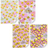 Happy Birthday Wrapping Paper 4 Sheets Pink Gold Gift Wrapping Paper Golden Star Love Heart Balloon Gift Wrap Paper For Mom Dad Birthday Kids Girls Boys Men Women Gift Wrap Paper,28 * 20 Inch