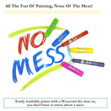 Solid Tempera Paints, Thin Stix Paint Pens, Super Quick Drying, 6 Neon, 6 Metalix & 12 Classic Vibrant Colors - 24 Pack - Tpg-620