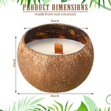 2 Pcs Coconut Candle Coconut Shell Candle Beach Candles Friendly Christmas Gift Hawaii Tropical Decor With Natural Coconut Shell For Home Room Decor, 3.94 X 2.76 Inch(Lavender Flavor)