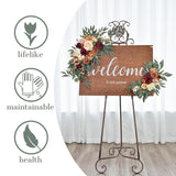 Wedding Arch Flowers Set Of 2 Flower Swag Arrangements Burnt Orange Wedding Welcome Signs Terracotta Flowers For Wedding Ceremony And Reception Backdrop