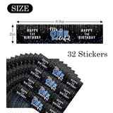 Boy 1St Birthday Water Bottle Stickers - Gender Reveal Bottle Wrappers - It'S A Boy Mr Onederful Bottle Labels Supplies/Baby Shower Party Water Labels Decor Waterproof (Set Of 32)
