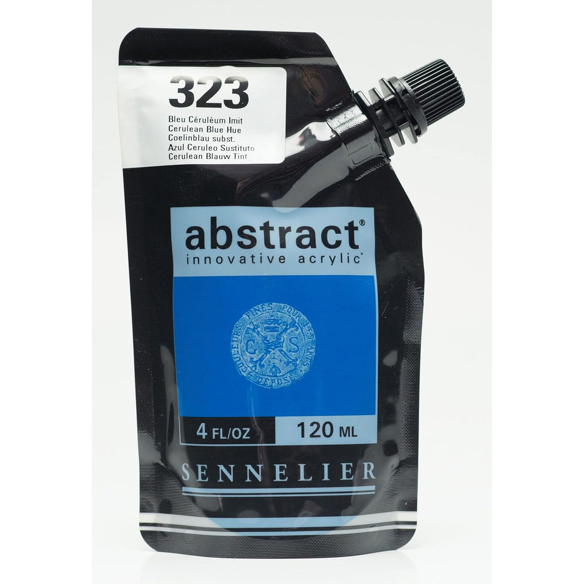 Sennelier Abstract Acrylic Paint Pouch, 4.05 Fl Oz (Pack of 1), Cerulean Blue Hue
