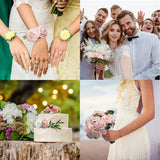 Artificial Flowers Realistic Roses, 100Pcs Real Looking Fake Roses With Stem For Diy Wedding Bouquets Centerpieces Bridal Shower Party Home Romantic Decorations (Light Pink)