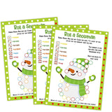 Roll A Snowman Game, Christmas Party Games And Decorations, Christmas Games For Adults And Large Groups-25 Players, Holiday Classroom Game, Winter Holiday Xmas Activities Family Party Game, 03