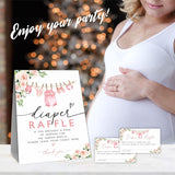 Baby Shower Diaper Raffle Game Kit - Floral & Accessories, 50 Tickets & 1 Standing Sign, Decoration For Shower, Gender Reveal, Announcement, Party Favor & Decorations - B03