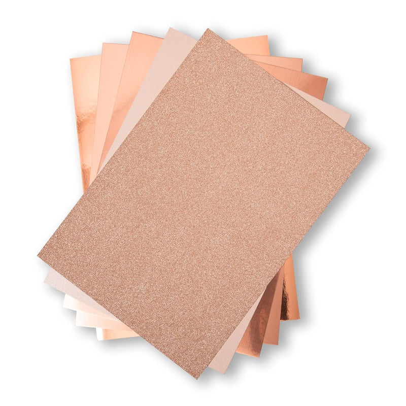 Rose Gold, Surfacez, Surfaces-Opulent Cardstock, 8X11.5 Inches, 50 Pack