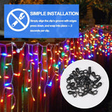 Christmas Light Clips Hangers - Mighty Gutter Clips For Christmas Decoration String Lights Weatherproof - Easy & Quick Installation (120, Black)