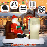 Christmas Inflatable Outdoor Decoration, 6Ft Inflatable Christmas Santa Claus With Tv Decorations Outdoor Christmas Blow