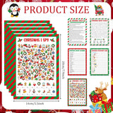 130Pcs Christmas Party Games Cards Set Xmas Trivia Pictionary Word Search Scramble Christmas I Spy Games Fun Holiday Activity For Family Friend Group Winter Xmas Holiday Party Supplies (Classic)