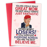 Funny Card For Mom, Wife From Daughter, Son, Kids, Husband On Mothers Day, Valentines Day - Heartfelt Message To Mother, Perfect For Birthday, Mother'S Day, Humorous Mom Greeting Cards, Premium Quality